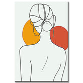 Painting by Numbers Art Minimalism Line Drawing Woman Back